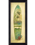 Palm Style Surfboard Framed Print | Island Decor | Wall Art