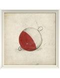 Red and White Bobber Framed Print | Nautical Decor | Wall Art