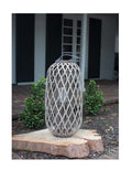 Tall Grey Willow Lantern with Glass | Island Decor | Outdoor