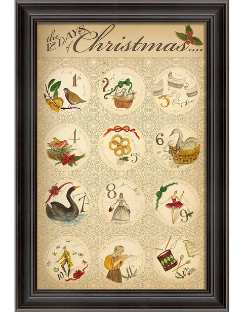 The 12 Days of Christmas Framed Print | Seasonal | Christmas