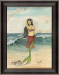 The Star of the Beach Mermaid Framed Print | Island Decor | Wall Art