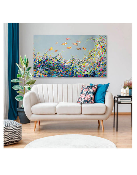 Vivid Waves Canvas Print | Coastal Decor | Wall Art